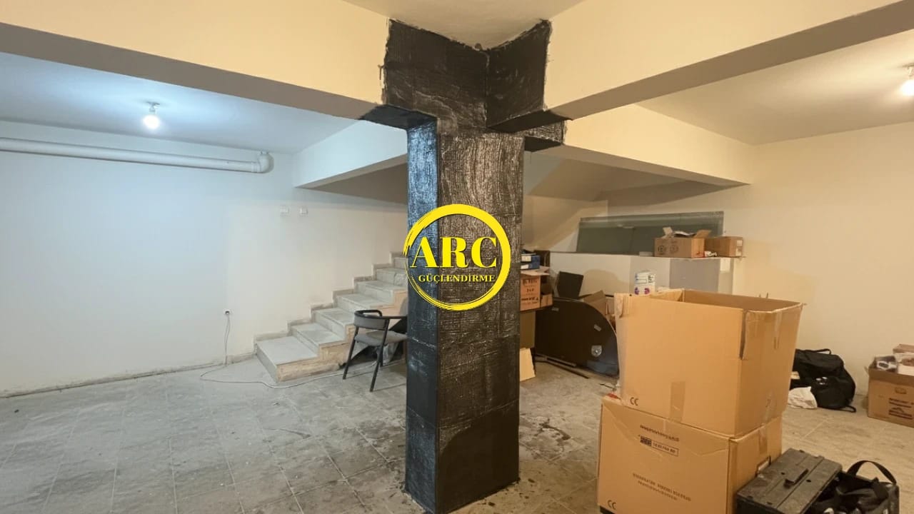 Concrete beam after CFRP strengthening, demonstrating enhanced durability and load-bearing capacity